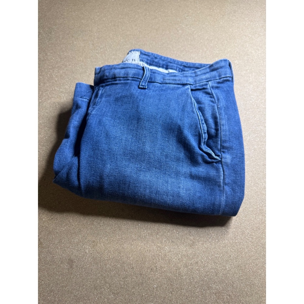Frank & Eileen Westport‎ Wide Leg Denim Pants Blue Stretch Size 10 Made in USA